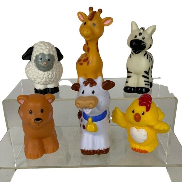 Fisher Price Little People 6 Replacement Animal Figures Zoo Farm Noahs Ark 2000s - Picture 1 of 16
